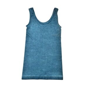 Free People Intimately teal blue ribbed light weight tank XS/small
